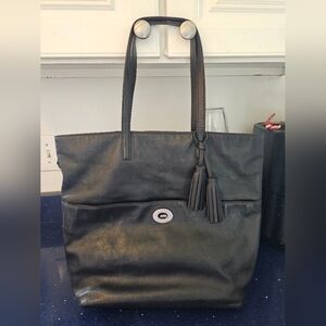 Coach Legacy Turn Lock Brown Floral Tote